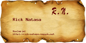 Rick Natasa névjegykártya